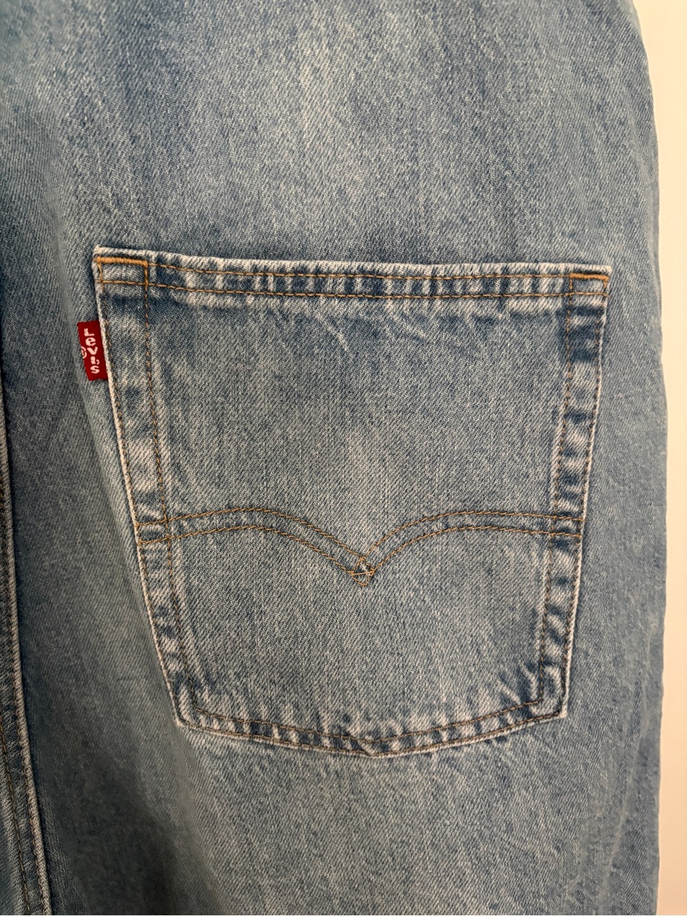 Levi's Light Blue Denim Short Overalls - Picture 4 of 5